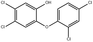 4,5-dichloro-2-(2,4-dichlorophenoxy)phenol 结构式
