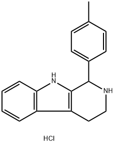 1-(4-メチルフェニル)-2,3,4,9-テトラヒドロ-1H-Β-カルボリン塩酸塩 化学構造式