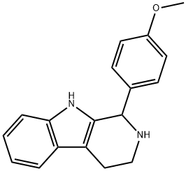 9H-吡啶并(3,4-6)吲哚,1,2,3,4-四氢-1-(对-甲氧苯基)-,盐酸盐, 3380-73-2, 结构式