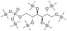 1-O,2-O,3-O,4-O,5-O-Pentakis(trimethylsilyl)-D-mannitol 6-[phosphoric acid bis(trimethylsilyl)] ester Struktur