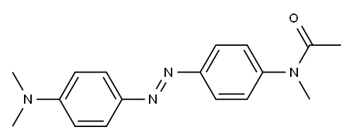 4'-[[p-(ジメチルアミノ)フェニル]アゾ]-N-メチルアセトアニリド 化学構造式