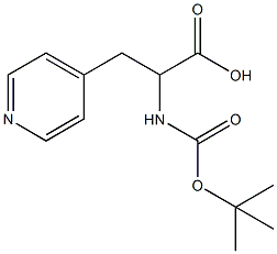 2-{[(TERT-ブチルトキシ)カルボニル]アミノ}-3-(ピリジン-4-イル)プロパン酸 化学構造式