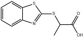 2-(苯并噻唑-2-基硫基)-丙酸, 3383-66-2, 结构式