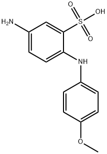 5-amino-2-(p-methoxyanilino)benzenesulphonic acid Structure