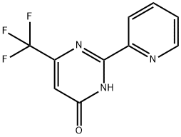 2-(2-ピリジニル)-6-(トリフルオロメチル)-4-ピリミジノール 化学構造式