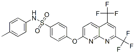 Benzenesulfonamide, 4-[[5,7-bis(trifluoromethyl)-1,8-naphthyridin-2-yl]oxy]-N-(4-methylphenyl)- (9CI) Struktur