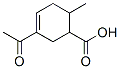 3-Cyclohexene-1-carboxylic acid, 3-acetyl-6-methyl- (8CI) Struktur