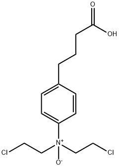 N,N-ビス(2-クロロエチル)-4-(3-カルボキシプロピル)ベンゼンアミンオキシド 化学構造式