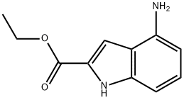 4-氨基-1H-2-吲哚甲酸乙酯 结构式