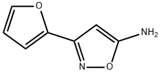 5-アミノ-3-(2-フリル)イソオキサゾール 化学構造式