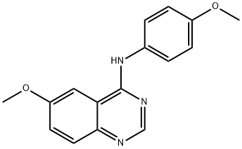 6-甲氧基-N-(4-甲氧基苯基)喹唑啉-4-胺, 338738-57-1, 结构式