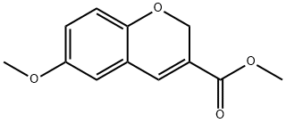 6-メトキシ-2H-クロメン-3-カルボン酸メチル 化学構造式