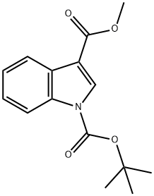 INDOLE-1,3-DICARBOXYLIC ACID 1-TERT-BUTYL ESTER 3-METHYL ESTER 化学構造式