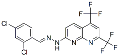 Benzaldehyde, 2,4-dichloro-, [5,7-bis(trifluoromethyl)-1,8-naphthyridin-2-yl]hydrazone (9CI)|
