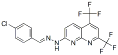 Benzaldehyde, 4-chloro-, [5,7-bis(trifluoromethyl)-1,8-naphthyridin-2-yl]hydrazone (9CI) Structure