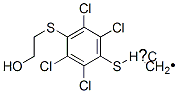 2-[2,3,5,6-tetrachloro-4-(2-hydroxyethylsulfanyl)phenyl]sulfanylethano l 结构式