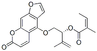 (Z)-2-Methyl-2-butenoic acid [R,(+)]-2-methyl-4-[(7-oxo-7H-furo[3,2-g][1]benzopyran-4-yl)oxy]-1-butene-3-yl ester Structure