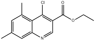 4-クロロ-5,7-ジメチルキノリン-3-カルボン酸エチル 化学構造式
