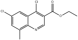 4,6-二氯-8-甲基喹啉-3-羧酸乙酯, 338954-50-0, 结构式