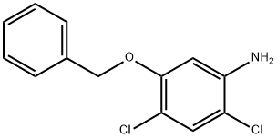 5-(ベンジルオキシ)-2,4-ジクロロアニリン 化学構造式