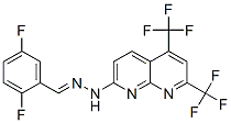 Benzaldehyde, 2,5-difluoro-, [5,7-bis(trifluoromethyl)-1,8-naphthyridin-2-yl]hydrazone (9CI) 化学構造式