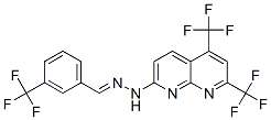 Benzaldehyde, 3-(trifluoromethyl)-, [5,7-bis(trifluoromethyl)-1,8-naphthyridin-2-yl]hydrazone (9CI) Struktur