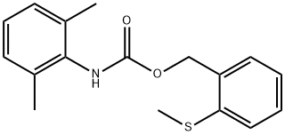 Carbamic acid, (2,6-dimethylphenyl)-, [2-(methylthio)phenyl]methyl ester (9CI) Struktur