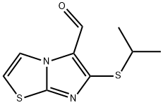 6-(ISOPROPYLTHIO)IMIDAZO[2,1-B][1,3]THIAZOLE-5-CARBOXALDEHYDE Structure
