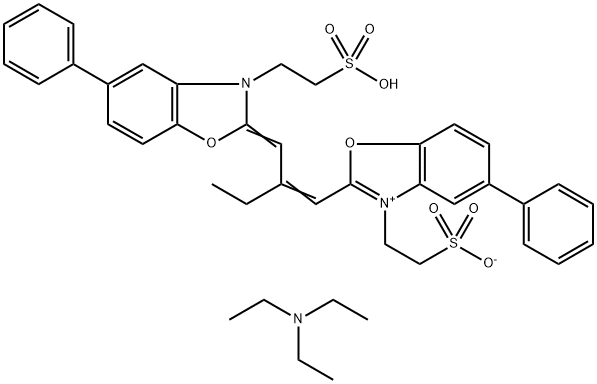 3,3'-DISULFOPROPYL-5,5'-DIPHENYL-9-ETHYLOXACARBOCYANINE TRIETHYLAMMONIUM SALT Structure