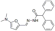 Benzeneacetic  acid,  -alpha--phenyl-,  [[5-(dimethylamino)-2-furanyl]methylene]hydrazide  (9CI) Struktur