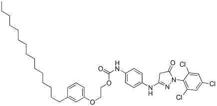 2-(3-pentadecylphenoxy)ethyl [4-[[4,5-dihydro-5-oxo-1-(2,4,6-trichlorophenyl)-1H-pyrazol-3-yl]amino]phenyl]carbamate Structure