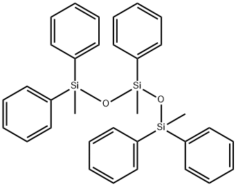 1,3,5-三甲基-1,1,3,5,5-五苯基三硅二氧烷, 3390-61-2, 结构式
