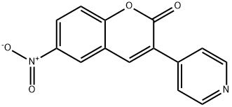 6-Nitro-3-(4-pyridyl)coumarin Struktur