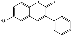 6-Amino-3-(4-pyridyl)coumarin Struktur
