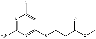 2-氨基-6-氯-嘧啶-4-2-硫代丙酸甲酯 结构式