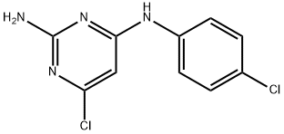 6-chloro-N4-(4-chloro-phenyl)-pyrimidine-2,4-diyldiamine Struktur