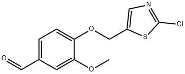 4-((2-氯噻唑-5-基)甲氧基)-3-甲氧基苯甲醛,339018-41-6,结构式