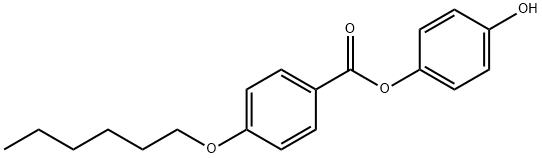 Benzoic acid, 4-(hexyloxy)-, 4-hydroxyphenyl ester Struktur