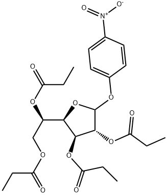 D-Glucofuranoside, 4-nitrophenyl, 2,3,5,6-tetrapropanoate 化学構造式
