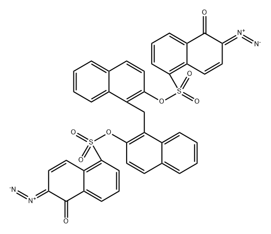 methylenedinaphthalene-1,2-diyl bis(6-diazo-5,6-dihydro-5-oxonaphthalene-1-sulphonate) Structure