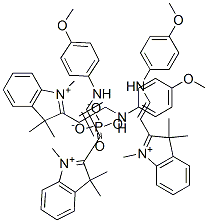 3H-Indolium, 2-[2-[(4-methoxyphenyl) amino] ethenyl]-1,3,3-trimethyl-, phosphate Struktur