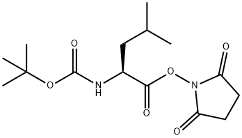 [(S)-1-[[(2,5-ジオキソ-1-ピロリジニル)オキシ]カルボニル]-3-メチルブチル]カルバミン酸1,1-ジメチルエチル 化学構造式