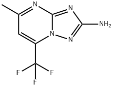 5-メチル-7-(トリフルオロメチル)[1,2,4]トリアゾロ[1,5-A]ピリミジン-2-アミン 化学構造式