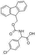 (4-CHLORO-PHENYL)-[(9H-FLUOREN-9-YLMETHOXYCARBONYLAMINO)]-ACETIC ACID Structure