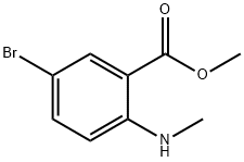 5-溴-2-(甲基氨基)苯甲酸甲酯, 33922-96-2, 结构式