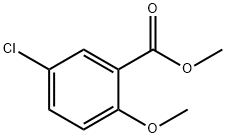 5-クロロ-2-メトキシ安息香酸メチル 化学構造式