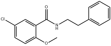 N-苯乙基-5-氯-2-甲氧基苯甲酰胺,33924-49-1,结构式