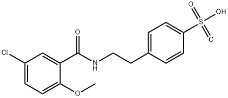 p-[2-[(5-Chloro-2-methoxybenzoyl)amino]ethyl]benzenesulfonic Acid Struktur
