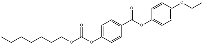 4-(4-エトキシフェノキシカルボニル)フェニルヘプチルカルボナート 化学構造式
