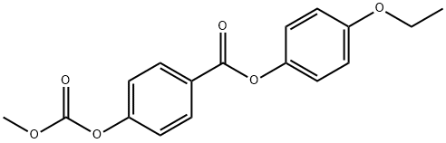 メチル 4-(4'-エトキシフェノキシカルボニル)フェニル カルボナート 化学構造式